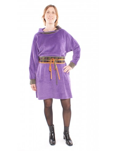 Robe velours violet